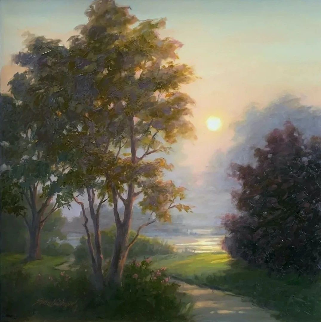 引人注目的光，让人眼前一亮的风景油画！-深夜小编-大神直播