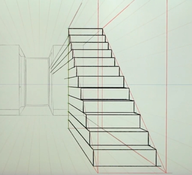 台阶透视图怎么画图片