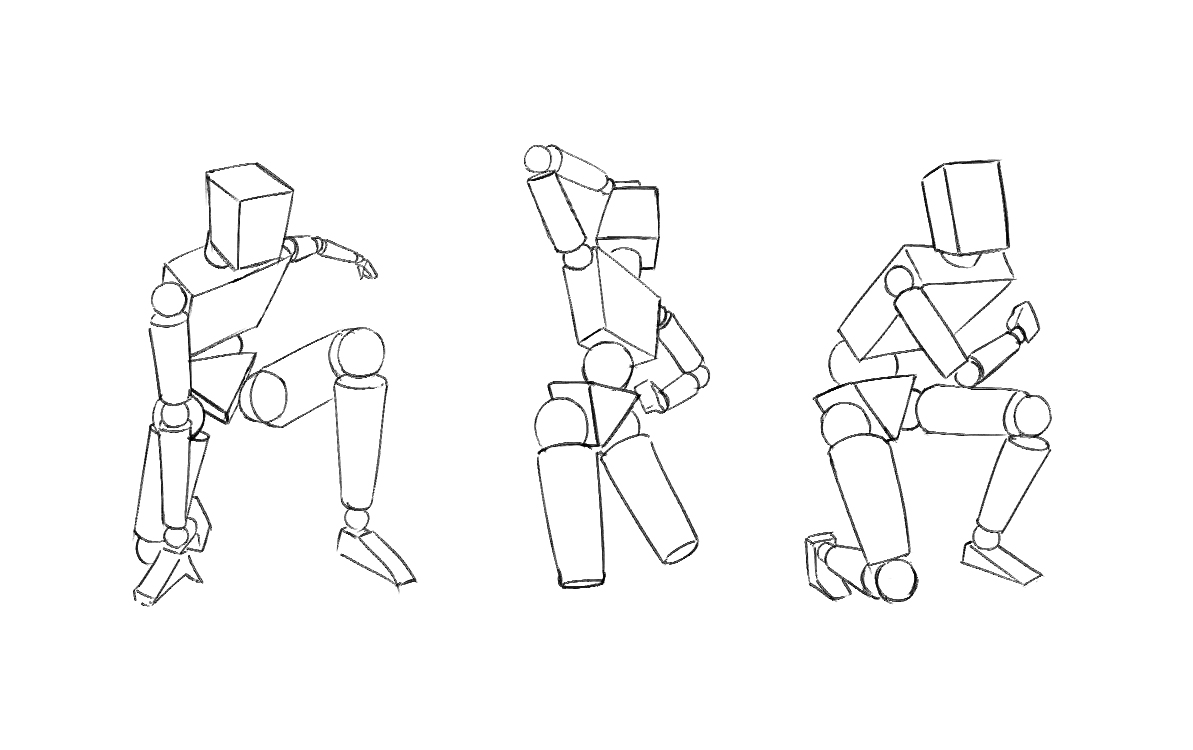 画出不同角度的人物形象,掌握好各个角度的人体透视动态以及绘制方