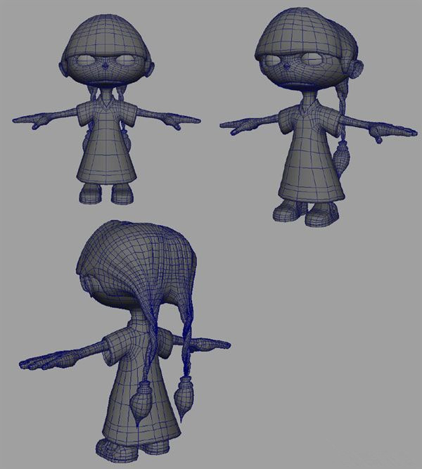 maya卡通角色建模教程 制作卡通人物morgane-深夜071868-cg导航-让cg