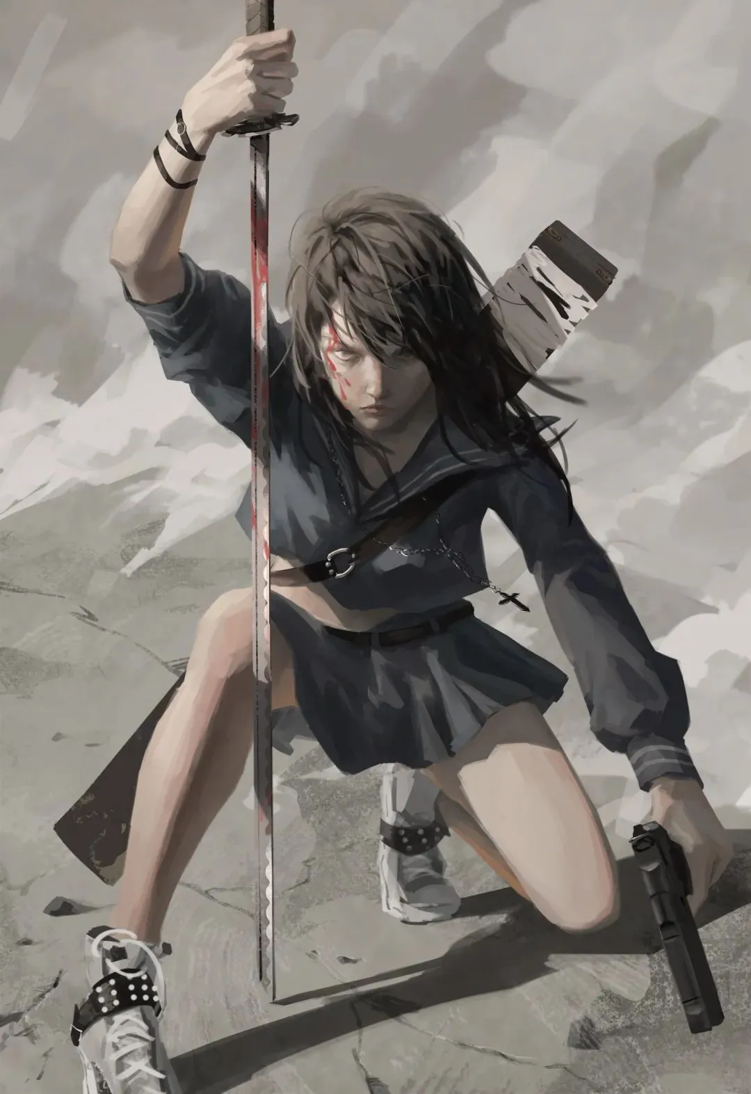 宝藏国人画师厚涂作品，低饱和度色彩下呈现出的极高画面故事感-SurfCG