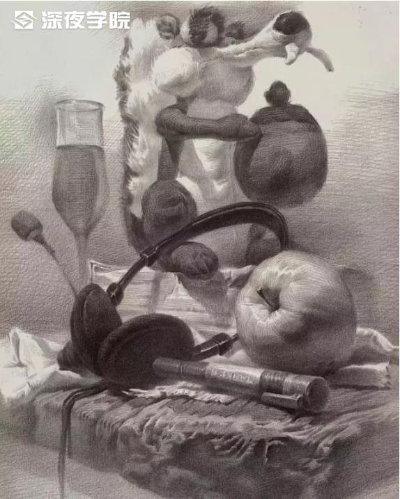 静物素描如何拿高分?记住下面六点很重要!-原画插画资源-深夜学院