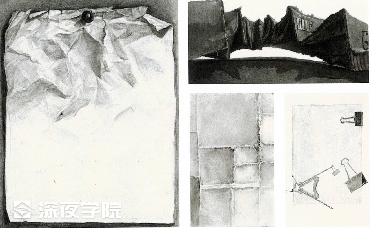 素描画2点 联考如何拿高分？设计素描中画好六类静物的质感-原画插画资源-深夜学院