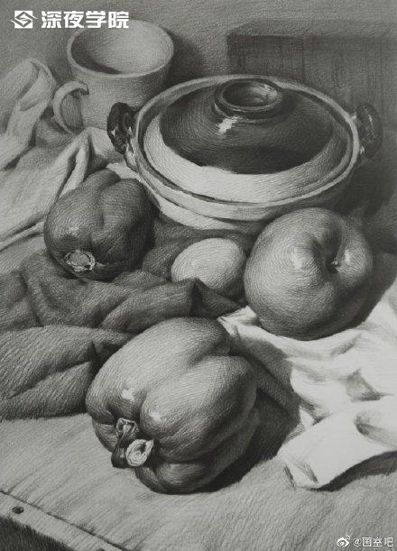 素描背景不会画？掌握这几点轻松画好素描静物~-原画插画资源-大神直播