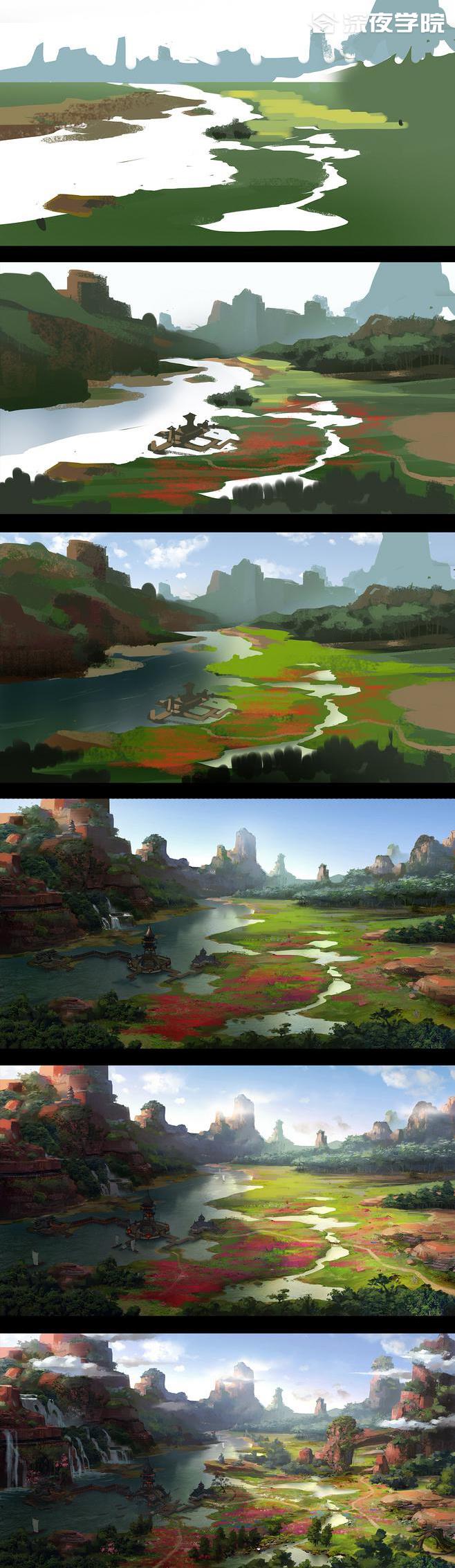 厚涂场景超级详细步骤来了!-原画插画资源-cg导航-让cg人上网更便捷