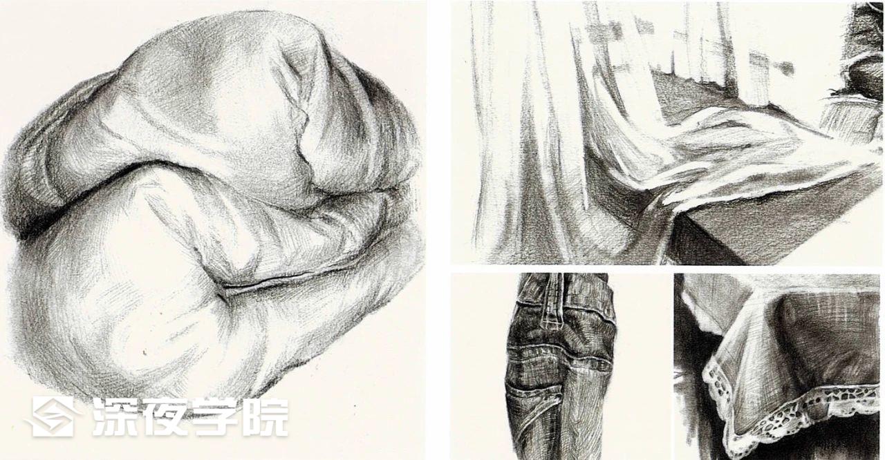 联考如何拿高分？设计素描中画好六类静物的质感-原画插画资源-深夜学院