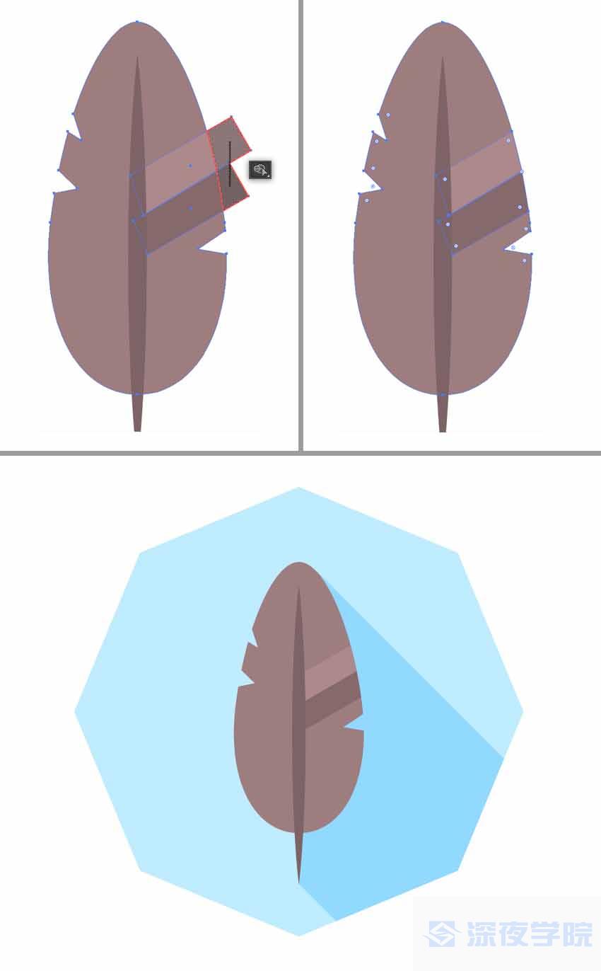 ai绘制扁平化风格植物图标教程