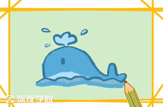 蓝鲸艇简笔画怎么画图片