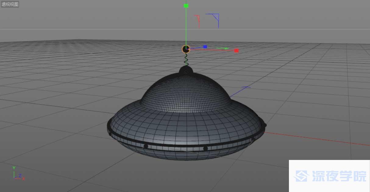 c4d建模教程:c4d怎麼建模一個小黃人坐飛碟效果圖?